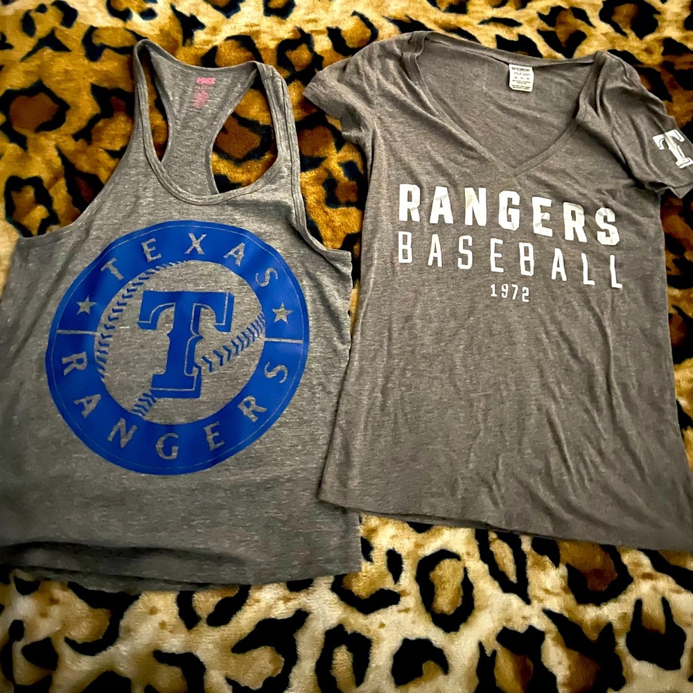 Texas rangers victoria secret Pink tops set of 2 size XS